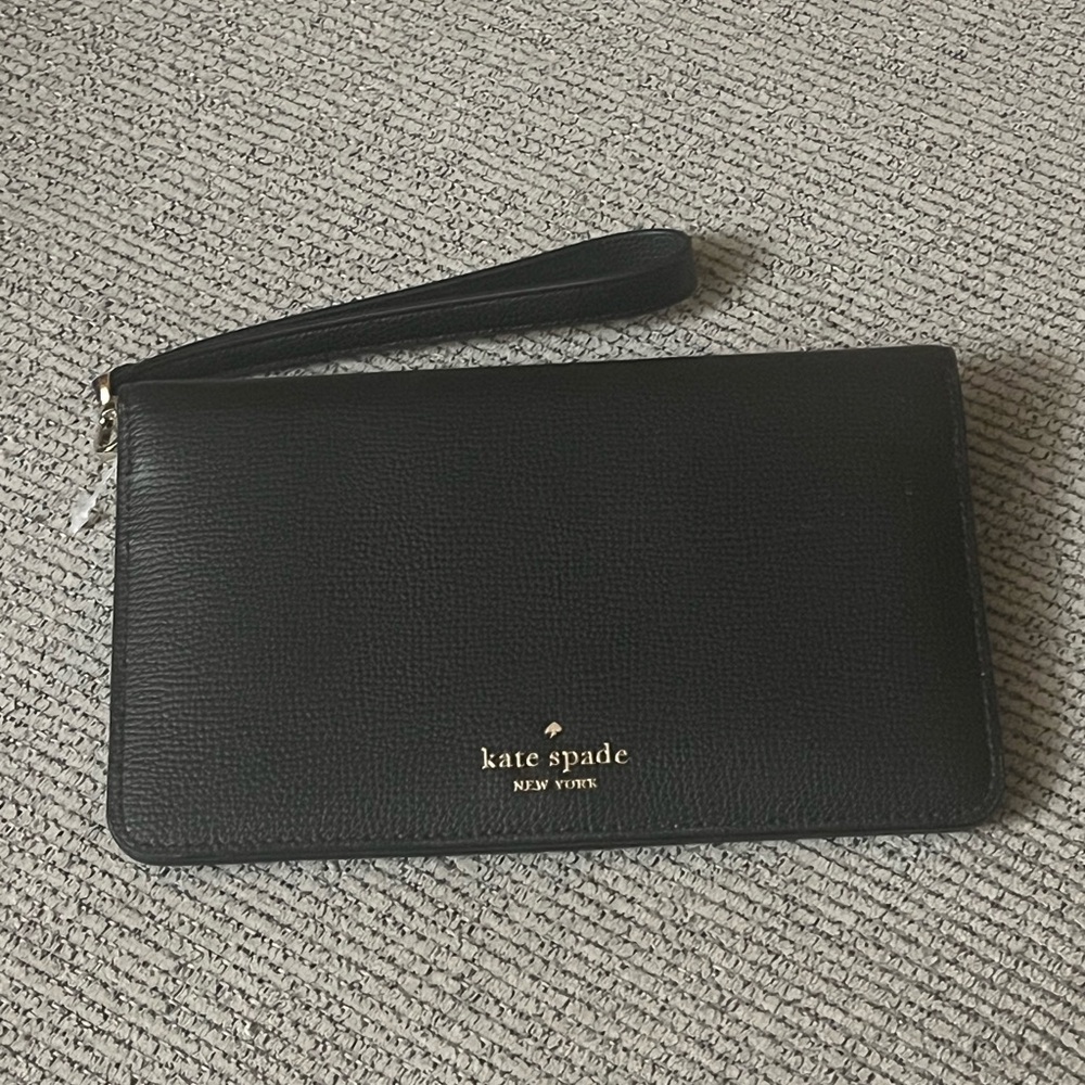 Kate Spade Black Wristlet Wallet NWOT
